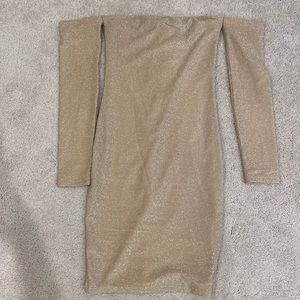 Gold mini sparkly dress